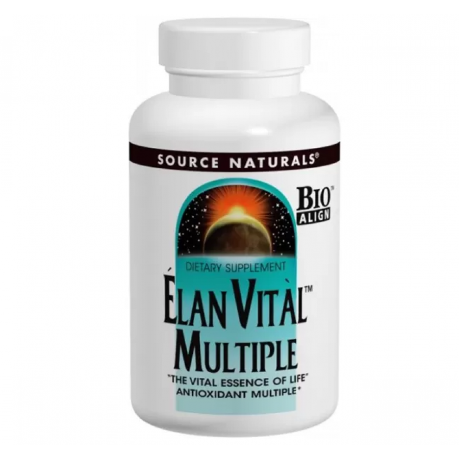 Мультивітаміни, Elan Vital Multiple, Source Naturals, 60 таблеток