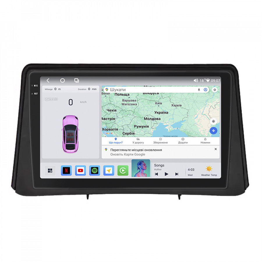 Штатная магнитола Lesko для Buick Encore I 2012-2016 экран 9" 4/64 QLED CarPlay 4G Wi-Fi GPS 360 Prime