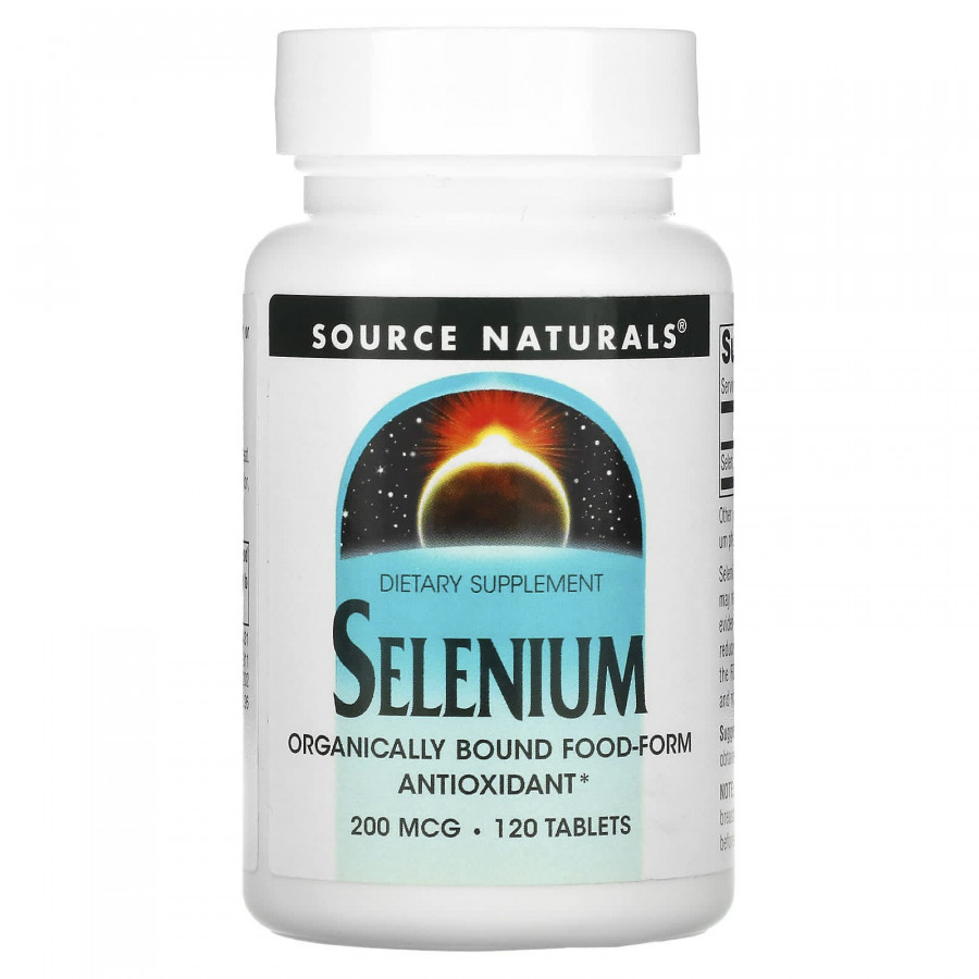Селен, Selenium, Source Naturals, 200 мкг, 120 таблеток