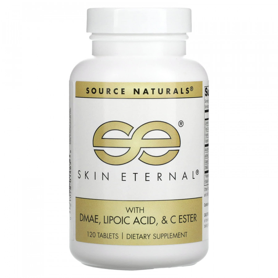 Здоров'я шкіри з DMAE + Альфа-ліпоєвою кислотою, Skin Eternal, Source Naturals, 120 таблеток