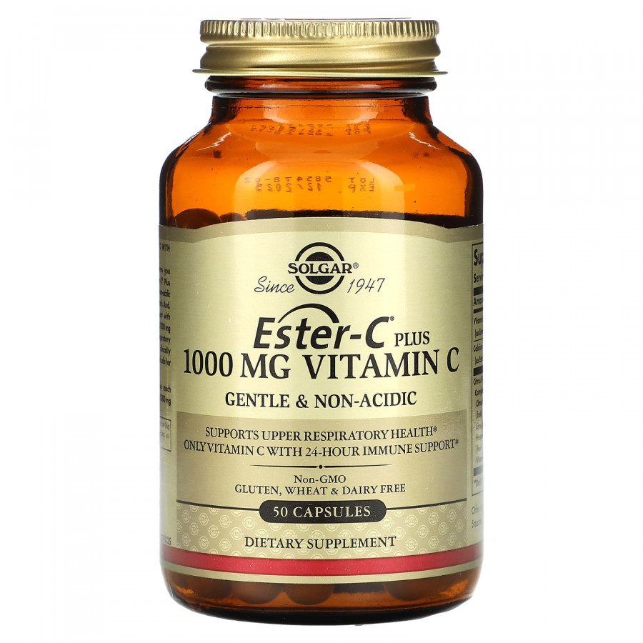 Вітамін С естер плюс, Ester-C Plus Vitamin C, Solgar, 1000 мг, 50 капсул