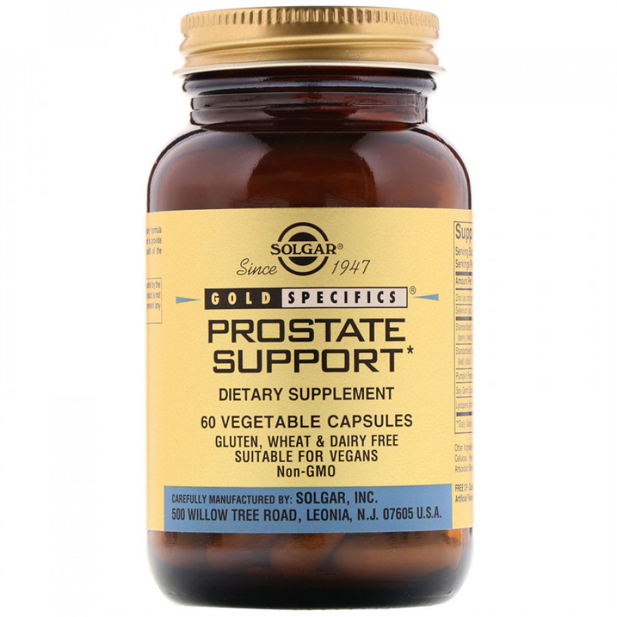 Здоров'я простати (Prostate Support), Solgar, Gold Specifics, 60 вегетаріанських капсул