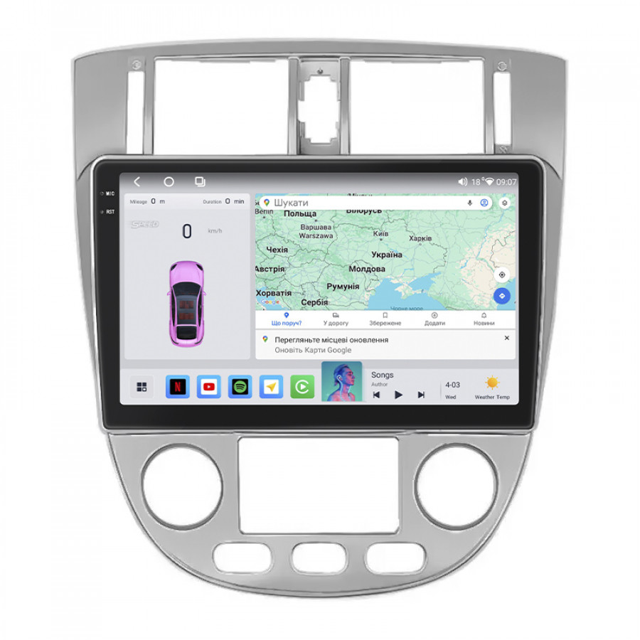 Штатная магнитола Lesko для Buick Excelle I 2004-2007 экран 10" 4/64 QLED CarPlay 4G Wi-Fi GPS 360 Prime