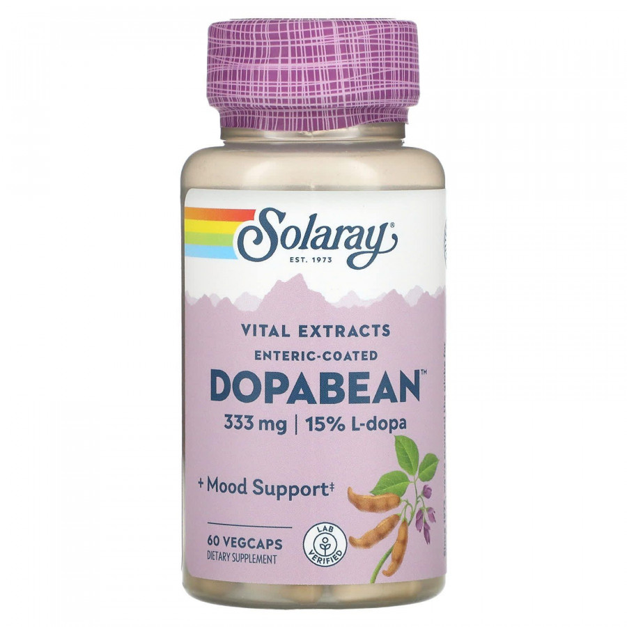 Мукуна пекуча, Mucuna Pruriens, Solaray, 333 мг, 60 капсул