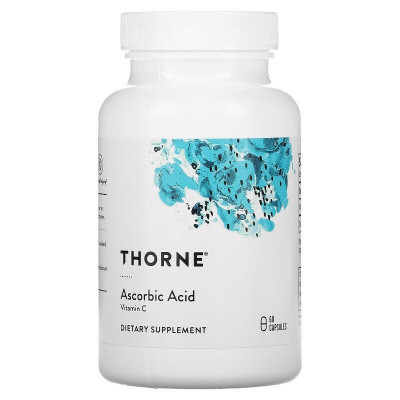 Аскорбінова кислота, Ascorbic Acid, Thorne, вітамін С, 60 капсул