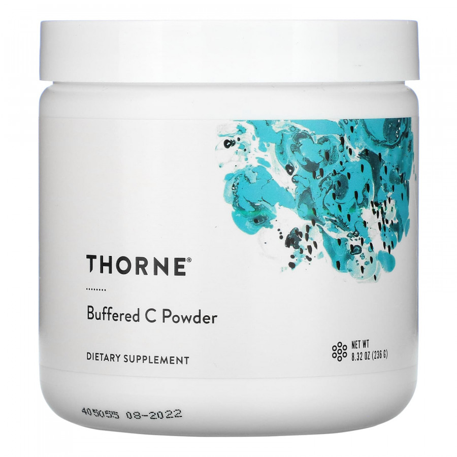 Вітамін С, Buffered C Powder, Thorne, буферізований, порошок, 236 г.