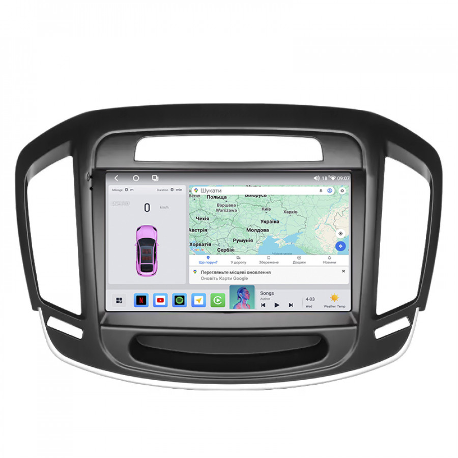 Штатная магнитола Lesko для Buick Regal V Рестайлинг 2013-2017 экран 9" 4/64 QLED CarPlay 4G Wi-Fi GPS 360 Prime
