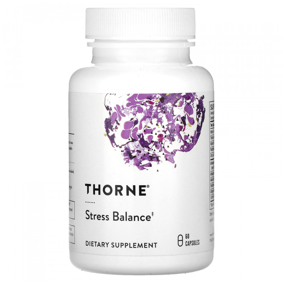 Стрес баланс, Stress Balance, Thorne, здорова реакція на стрес, 60 капсул