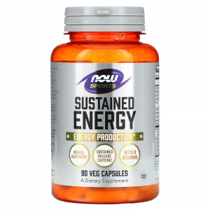 Енергетична формула, Sustained Energy, NOW Foods, 90 вегетаріанських капсул