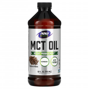Масло МСТ для схуднення, MCT Oil, Now Foods, Sports, смак шоколадного мокко, 473 мл