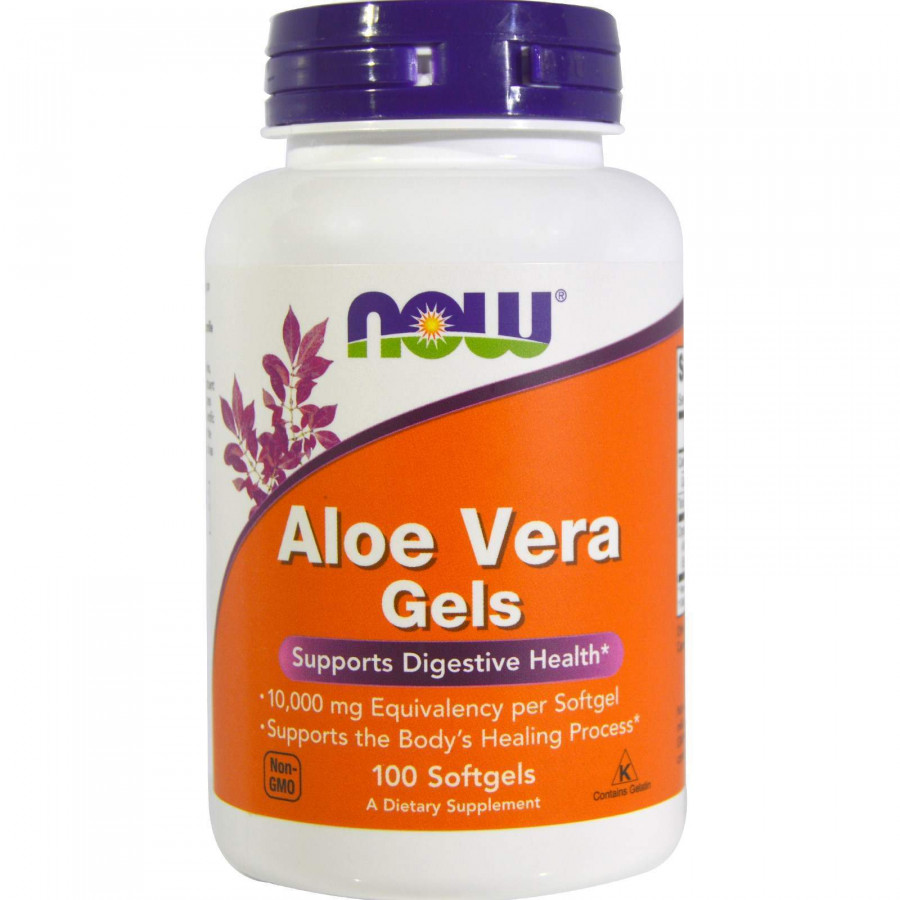 Алое вера, Aloe Vera, Now Foods, 10000 мг, 100 гелевих капсул