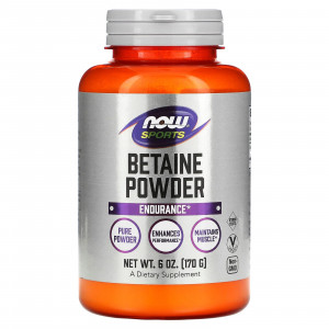 Бетаїн, Betaine, Now Foods, Sports, порошок, 170 г