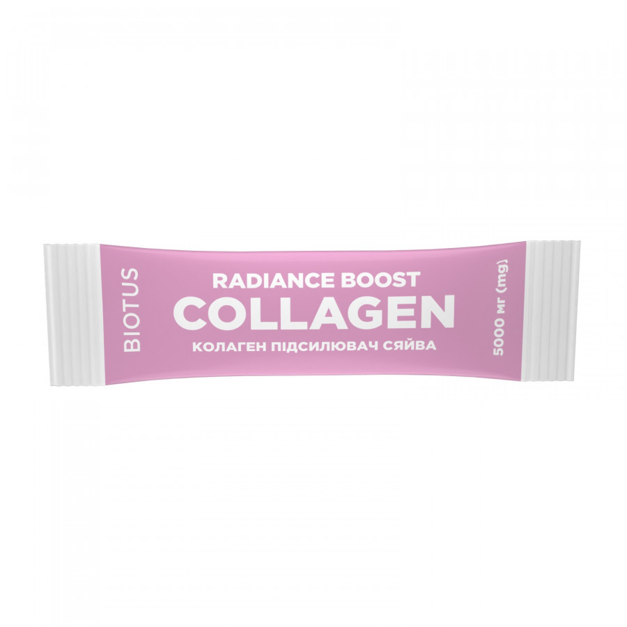 Колаген підсилювач сяйва, Radiance Boost Collagen, Biotus, смак персик та манго, 1 саше (15 мл)