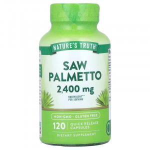 Со Пальметто, Saw Palmeto, Nature's Truth, 2400 мг, 120 капсул швидкого вивільнення (1200 мг на капсулу)