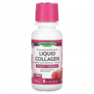 Колаген, Liquid Collagen, Nature's Truth, з амінокислотним білком та біотином, смак ягід, 237 мл
