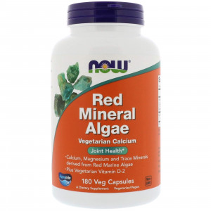 Червоні водорості, Red Mineral Algae, Now Foods, мінеральні, 180 вегетаріанських капсул