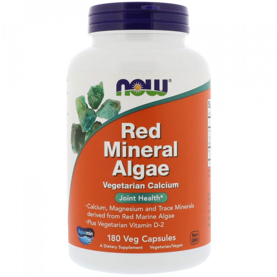 Червоні водорості, Red Mineral Algae, Now Foods, мінеральні, 180 вегетаріанських капсул
