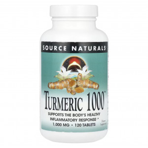 Куркума, Turmeric 1000, Source Naturals, 1000 мг, 120 таблеток