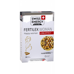 Підтримка фертильності для жінок, Fertilex Woman, Swiss Energy, комплекс продовженої дії, 30 веганських капсул