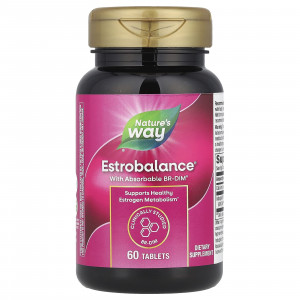 Підтримка гормонального балансу з BR-DIM, що абсорбується, Estrobalance® with Absorbable BR-DIM®, Nature's Way, для жінок, 60 таблеток