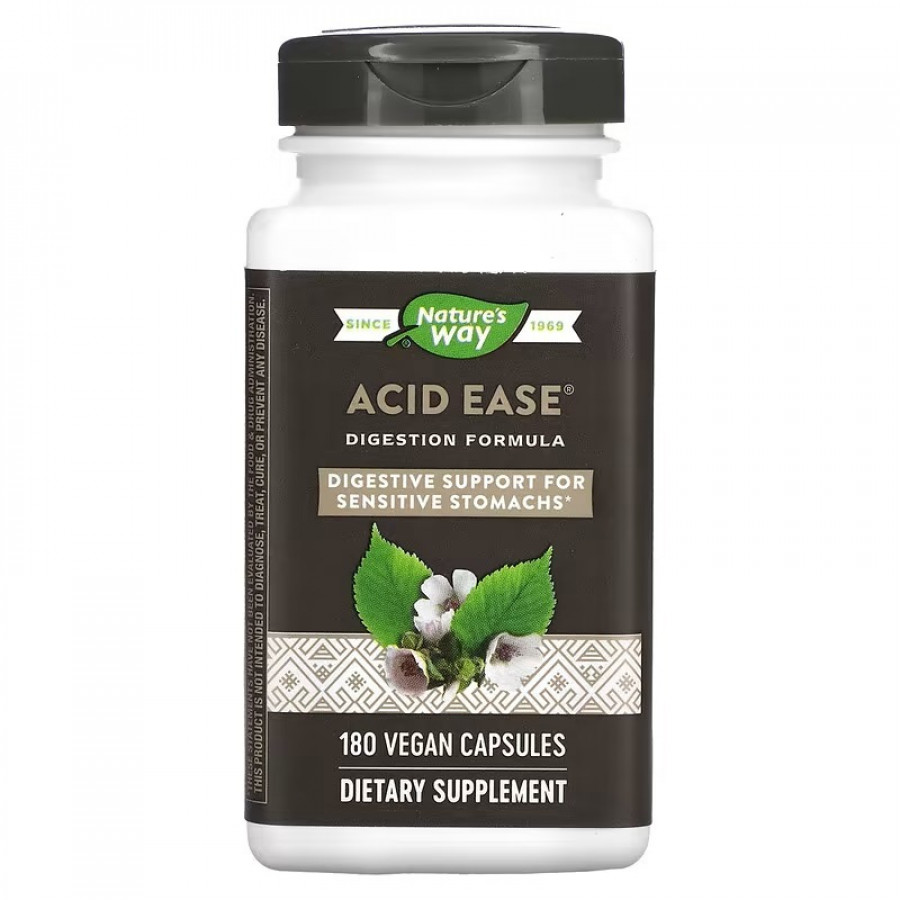 Формула травлення, Acid Ease, Digestion Formula, Nature's Way, 180 веганських капсул