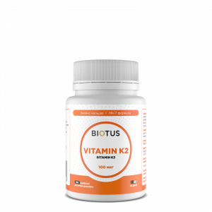 Вітамін К2-менахінон-7, Vitamin K2 MK-7, Biotus, 100 мкг, 60 капсул
