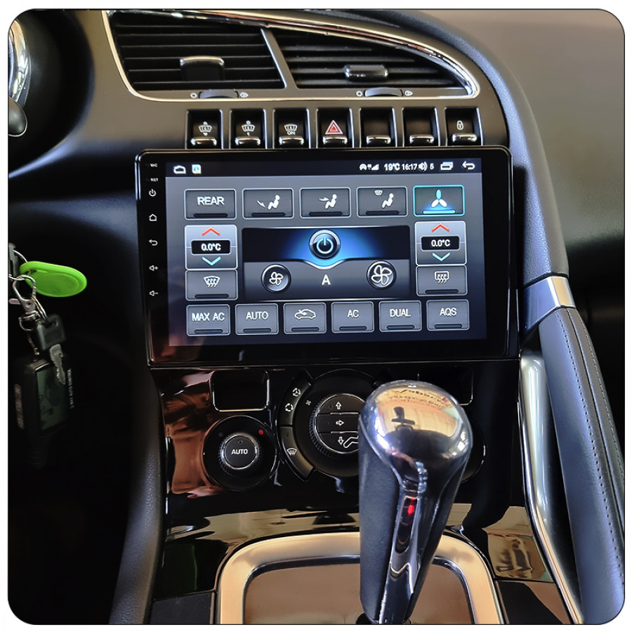 Штатная магнитола Lesko для Peugeot 3008 I Рестайлинг 2013-2016 экран 9" 2/32Gb 4G Wi-Fi GPS Top