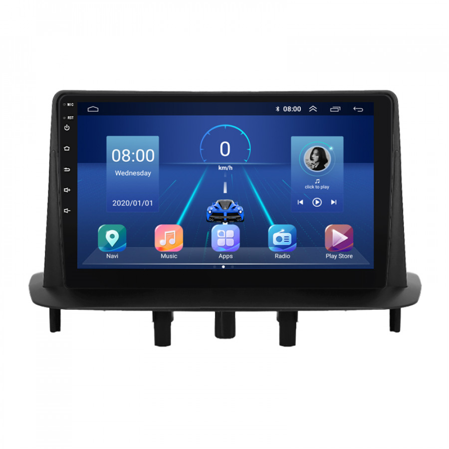 Штатная магнитола Lesko для Renault Megane III Рестайлинг 2012-2014 экран 9" 2/32Gb Wi-Fi GPS Base