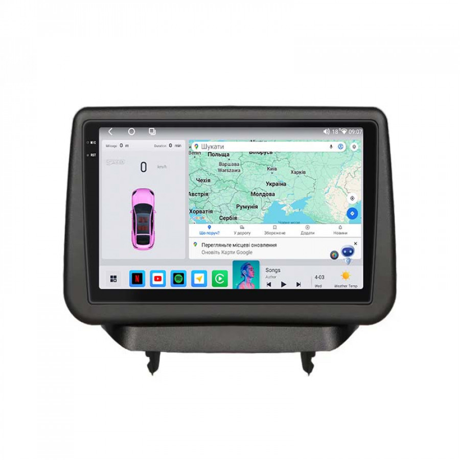 Штатная магнитола Lesko для Mazda Demio IV (DJ) 2014-2019 экран 9" 4/64 QLED CarPlay 4G Wi-Fi GPS 360 Prime