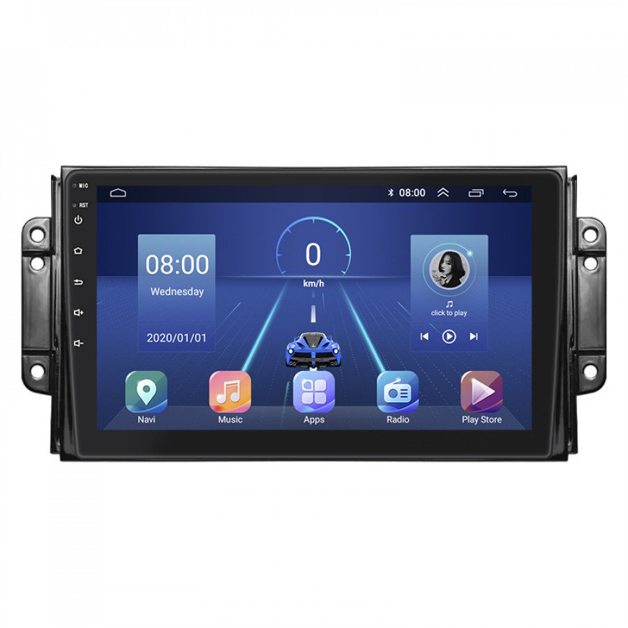 Штатная магнитола Lesko для Chery Tiggo 2 I 2016-2020 экран 9" 2/32Gb 4G Wi-Fi GPS Top