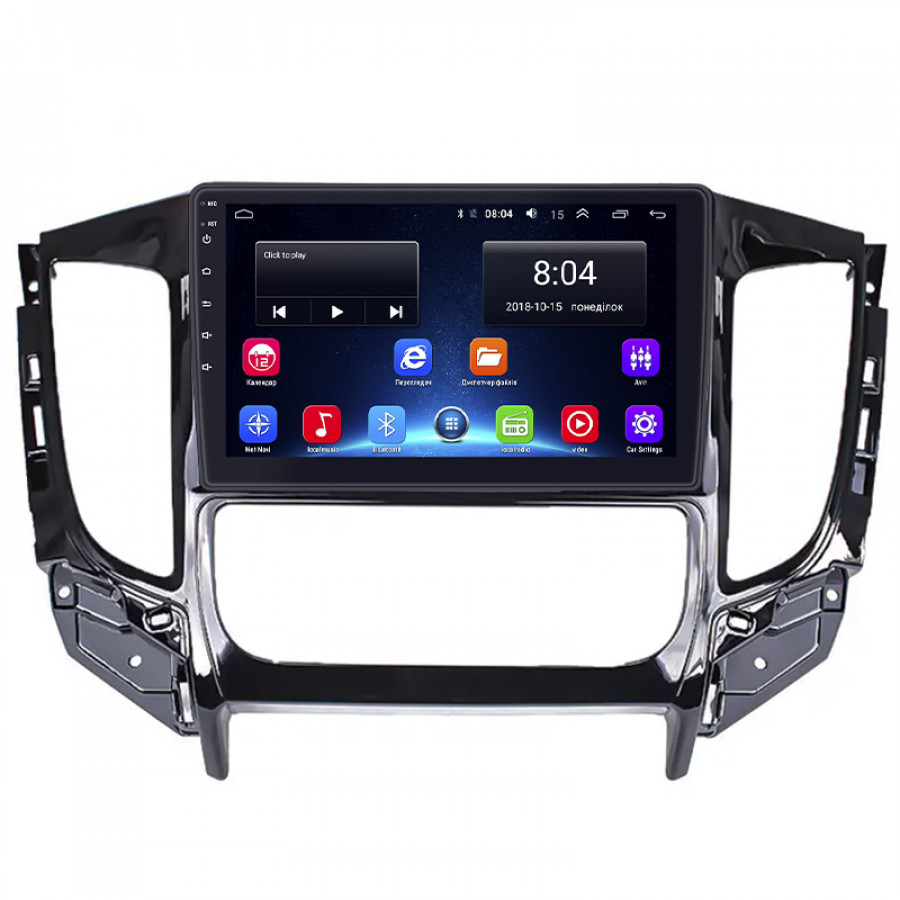 Штатная магнитола Lesko для Mitsubishi Pajero Sport III ver. 2 2015-2019 экран 9" 2/32Gb Wi-Fi GPS Base