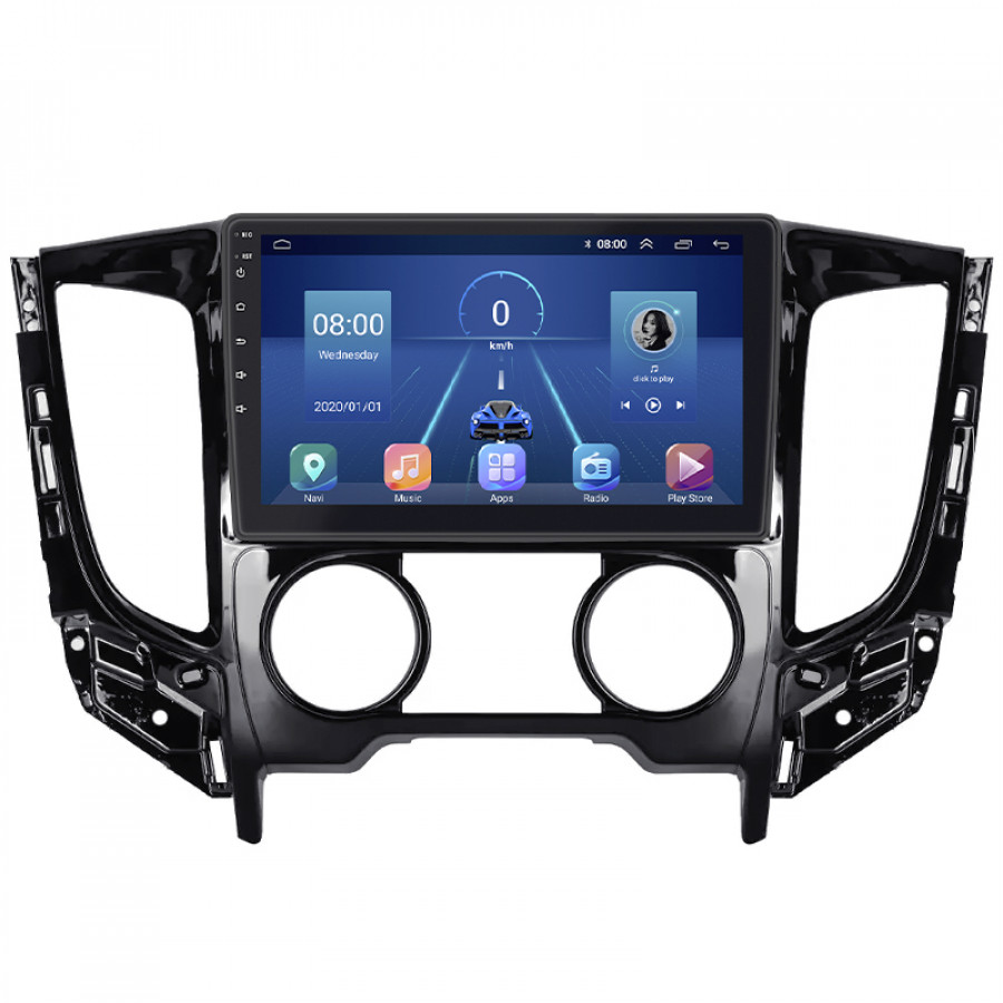 Штатная магнитола Lesko для Mitsubishi Pajero Sport III ver.1 2015-2019 экран 9" 4/64Gb 4G Wi-Fi GPS Top