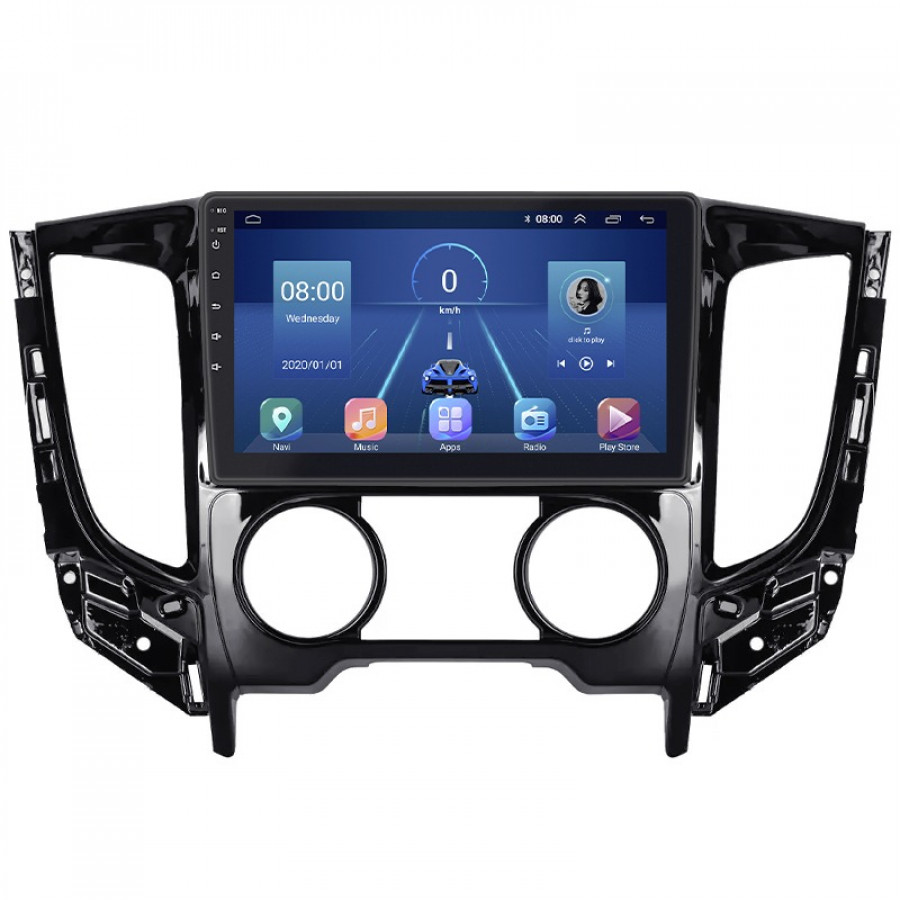 Штатная магнитола Lesko для Mitsubishi Pajero Sport III ver.1 2015-2019 экран 9" 6/128Gb 4G Wi-Fi GPS Top