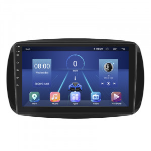 Штатная магнитола Lesko для Smart Fortwo III 2014-н.в. экран 9" 4/32Gb 4G Wi-Fi GPS Top