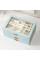 Шкатулка Casegrace SP-01223 для украшений и ювелирных изделий трехуровневая 26,5*18*13,5 см Blue
