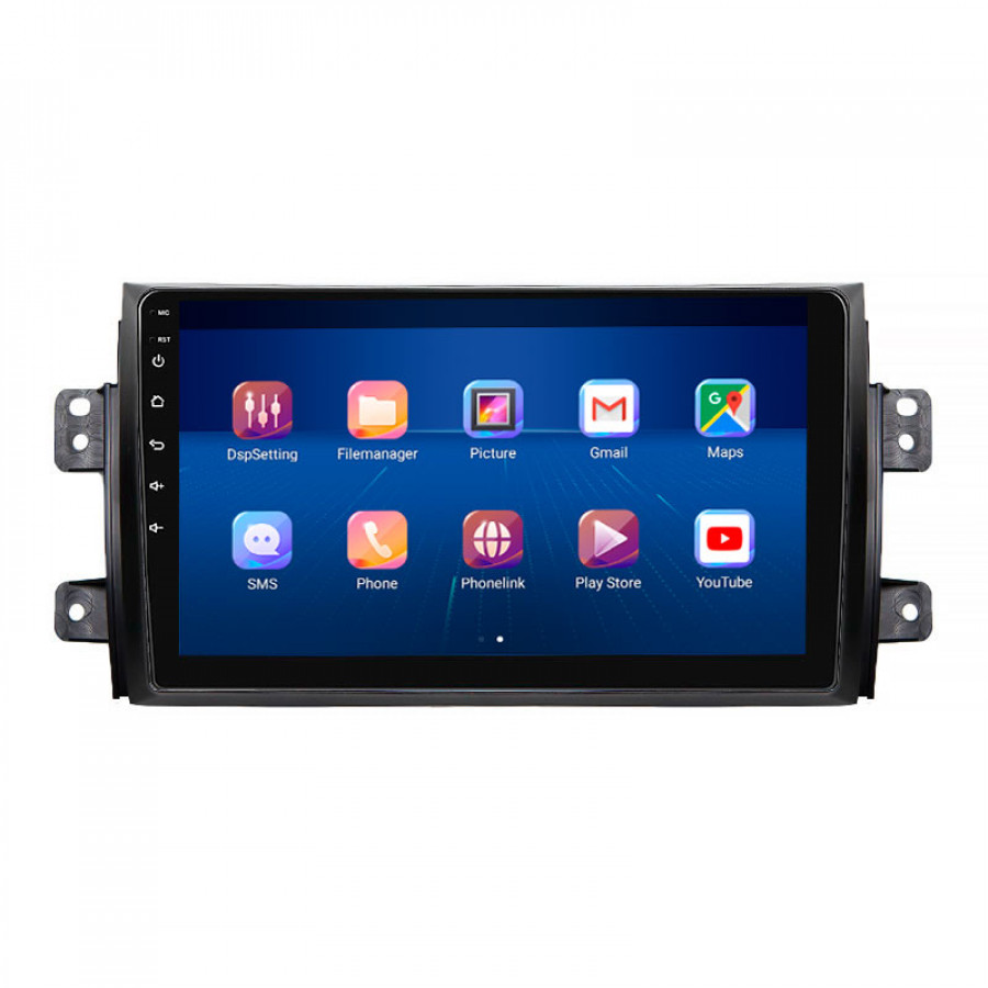 Штатная магнитола Lesko для Fiat Sedici  2005-2014 экран 9" 6/128Gb 4G Wi-Fi GPS Top