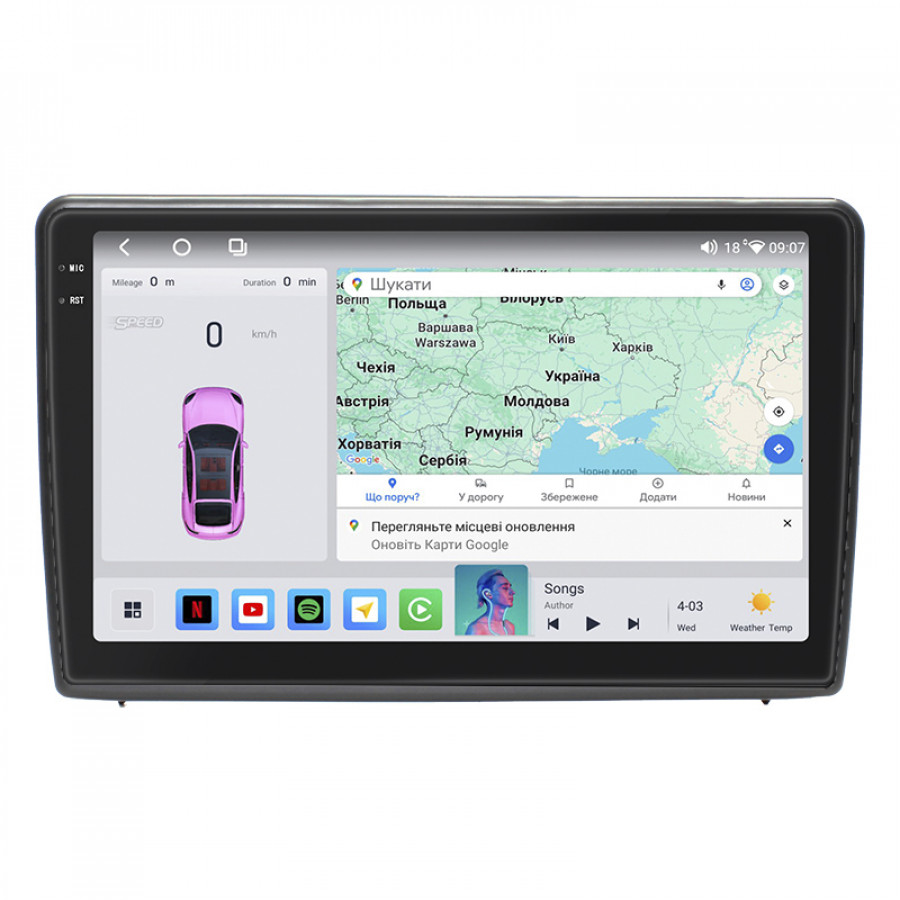 Штатная магнитола Lesko для Ford EcoSport I Рестайлинг 2017-н.в. экран 10" 4/64 QLED CarPlay 4G Wi-Fi GPS 360 Prime