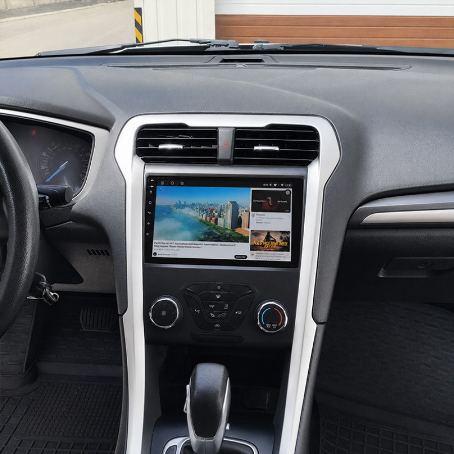 Штатная магнитола Lesko для Ford Fusion (North America) II 2012-2016 экран 9" 6/128Gb 4G Wi-Fi GPS Top