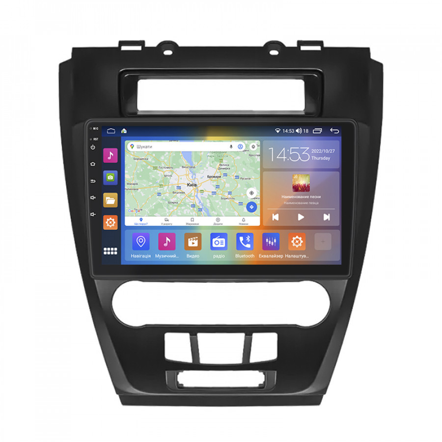 Штатная магнитола Lesko для Ford Fusion I Рестайлинг 2009-2012 экран 10" 2/32Gb CarPlay 4G Wi-Fi GPS Prime