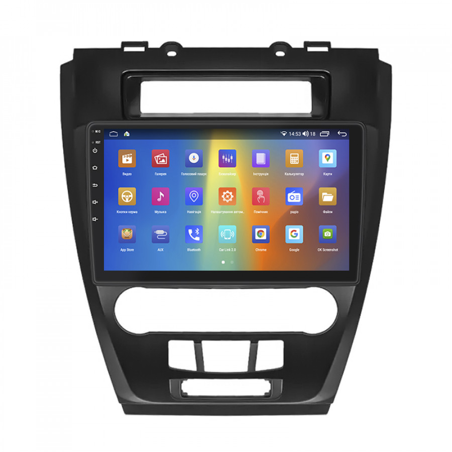 Штатная магнитола Lesko для Ford Fusion I Рестайлинг 2009-2012 экран 10" 2/32Gb CarPlay 4G Wi-Fi GPS Prime