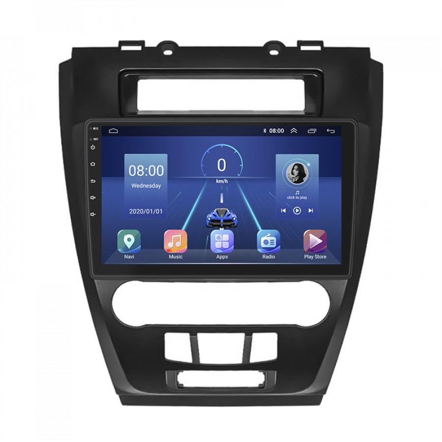 Штатная магнитола Lesko для Ford Fusion I Рестайлинг 2009-2012 экран 10" 2/32Gb 4G Wi-Fi GPS Top