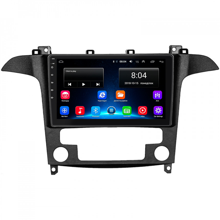 Штатная магнитола Lesko для Ford Galaxy II ver 2 2006-2010 экран 9" 2/32Gb Wi-Fi GPS Base