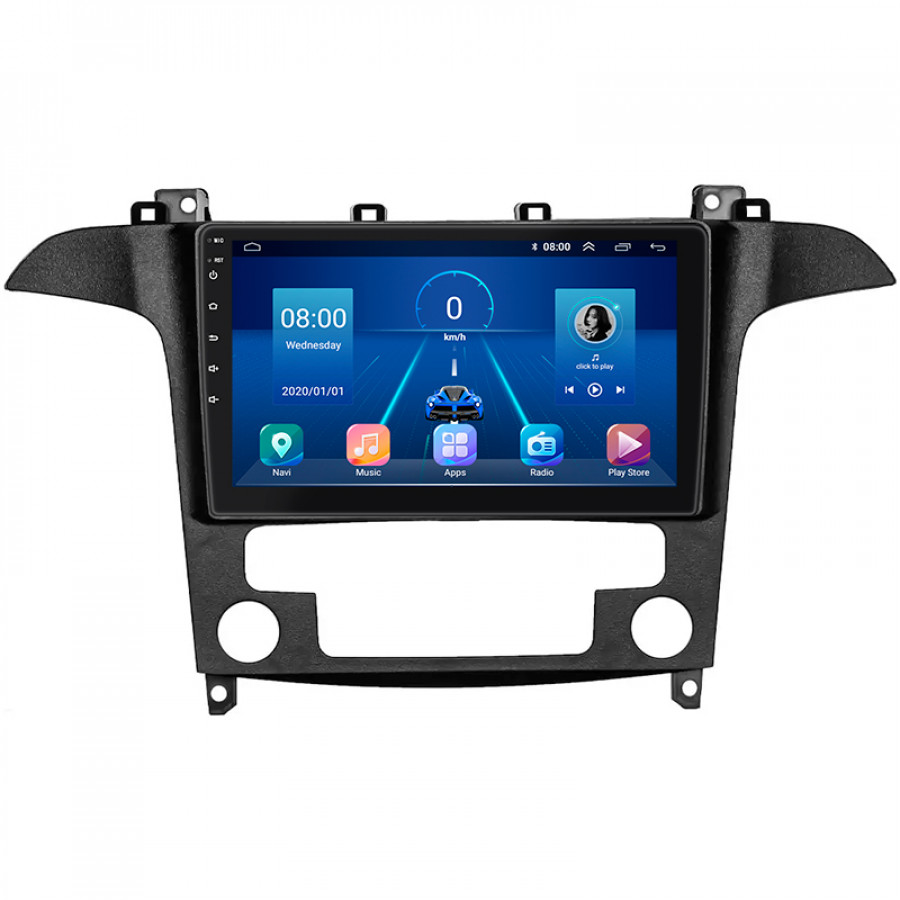 Штатная магнитола Lesko для Ford Galaxy II ver 2 2006-2010 экран 9" 4/32Gb 4G Wi-Fi GPS Top