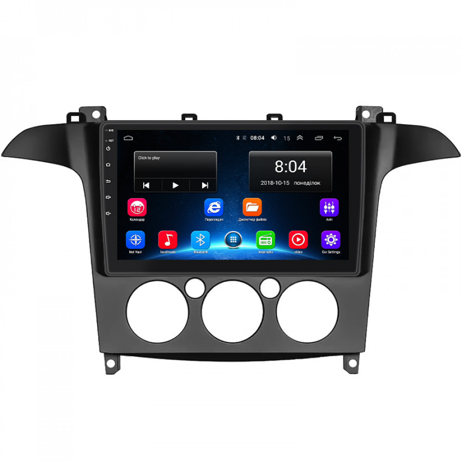 Штатная магнитола Lesko для Ford Galaxy II Рестайлинг ver 2 2010-2015 экран 9" 2/32Gb Wi-Fi GPS Base