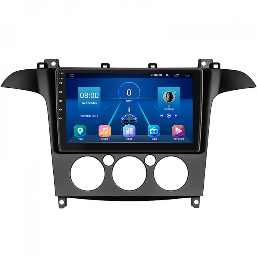 Штатная магнитола Lesko для Ford Galaxy II Рестайлинг ver 2 2010-2015 экран 9" 6/128Gb 4G Wi-Fi GPS Top