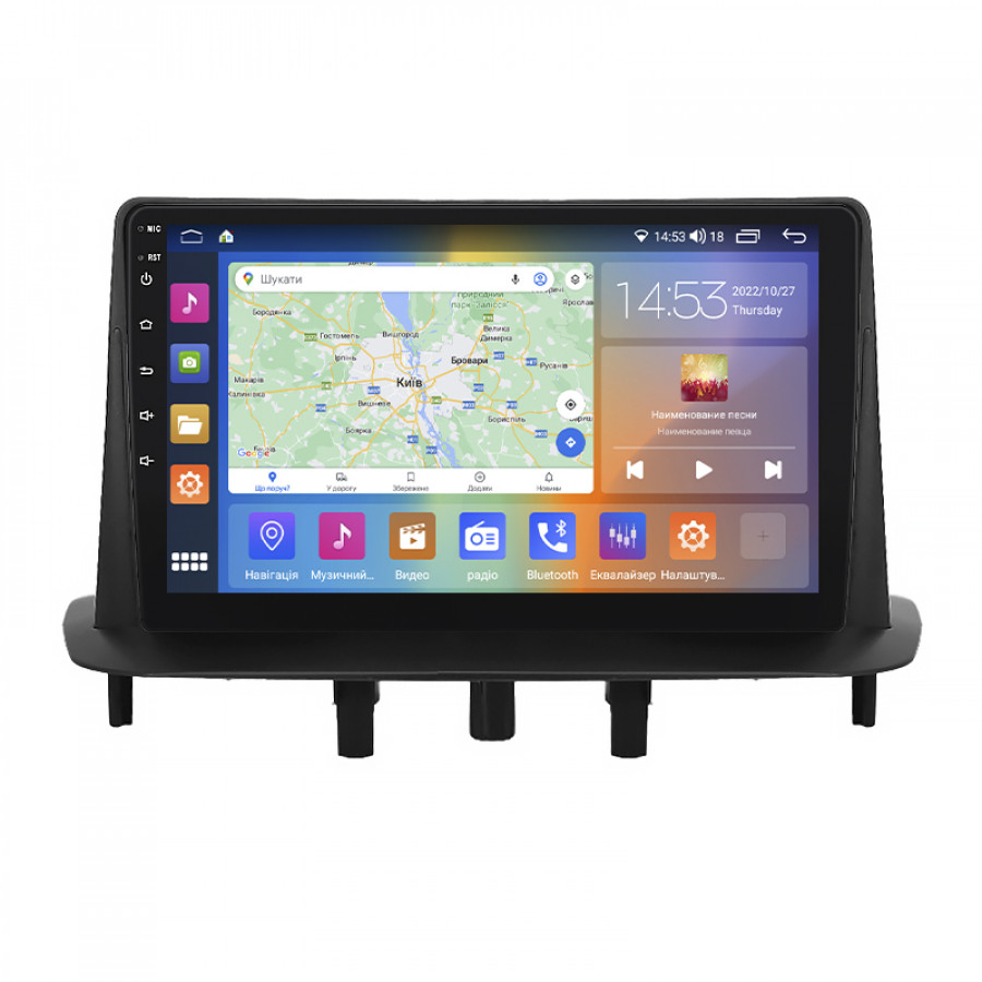 Штатная магнитола Lesko для Renault Fluence I 2009-2013 экран 9" 4/64Gb CarPlay 4G Wi-Fi GPS Prime