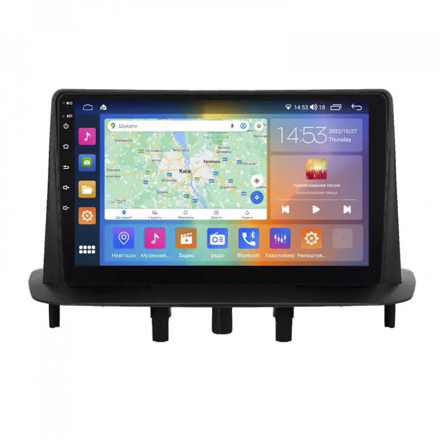 Штатная магнитола Lesko для Renault Megane III Рестайлинг 2012-2014 экран 9" 4/64Gb CarPlay 4G Wi-Fi GPS Prime