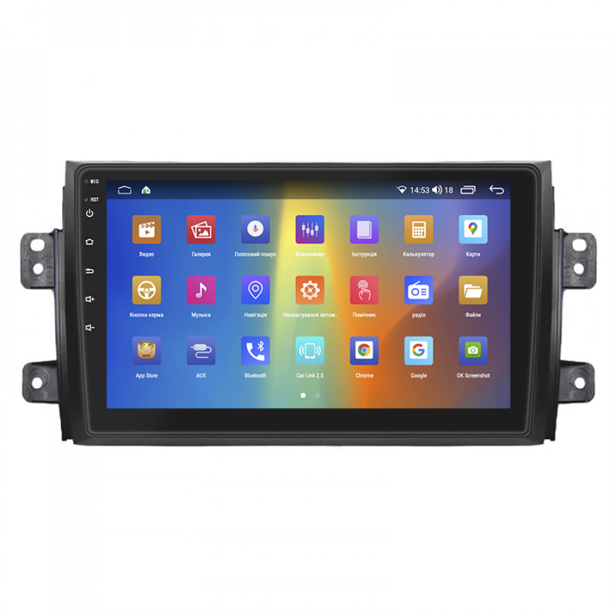 Штатная магнитола Lesko для Suzuki SX4 I (Classic) 2006-2009 экран 9" 4/64Gb CarPlay 4G Wi-Fi GPS Prime