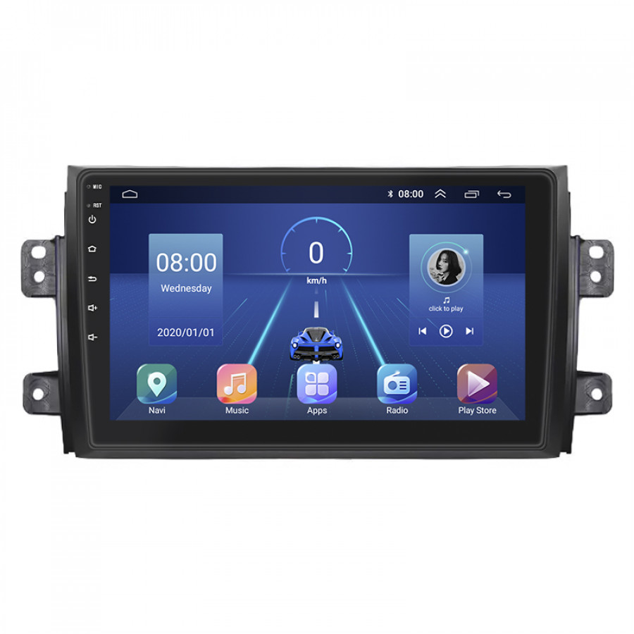 Штатная магнитола Lesko для Suzuki SX4 I (Classic) 2006-2009 экран 9" 4/32Gb 4G Wi-Fi GPS Top