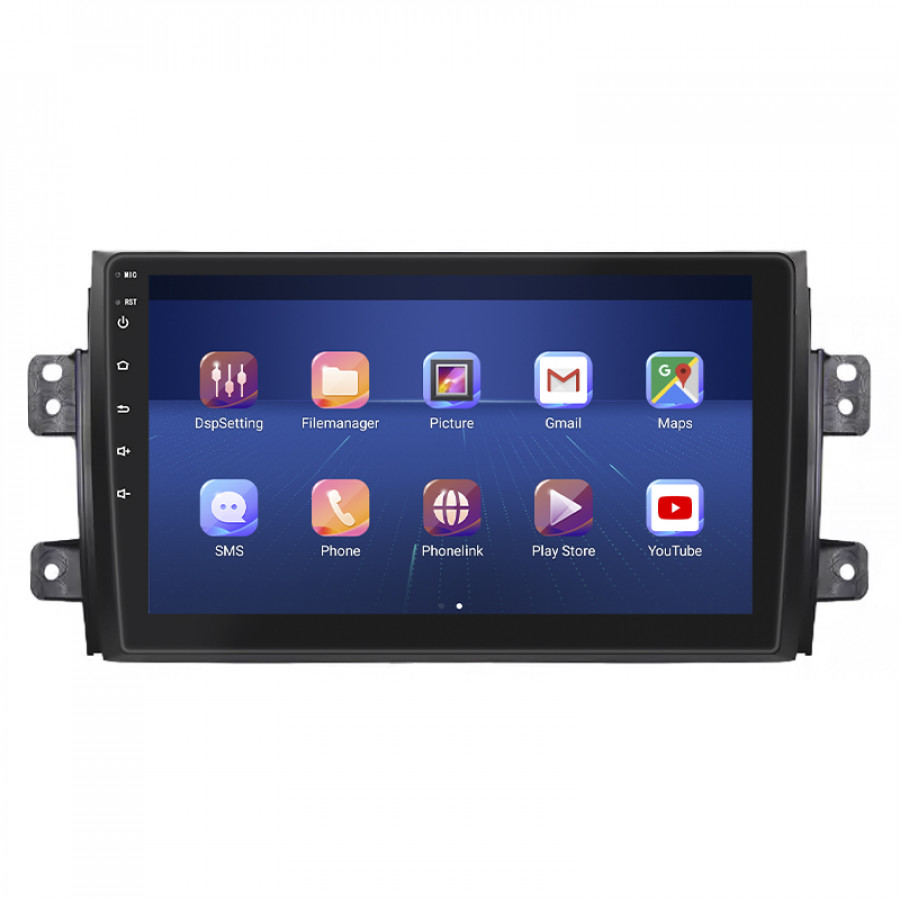 Штатная магнитола Lesko для Suzuki SX4 I (Classic) Рестайлинг 2009-2014 экран 9" 2/32Gb 4G Wi-Fi GPS Top